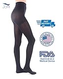 Jomi Compression Pantyhose Women Collection, 15-20mmHg Opaque Closed Toe 174 (XX-Large, Black)