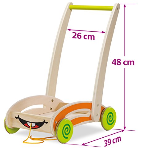 Eichhorn 100001833 - Eichhorn, Spiel- und Lauflernwagen - teilmontiert - mit 35 bunten Bausteinen aus Holz - 39 x 25 x… – Bild 5