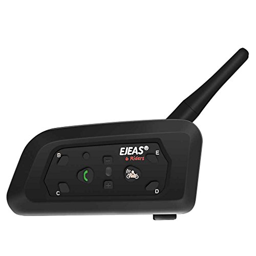 EgalBest EJEAS V6Pro Bluetooth Intercom Motorcycle Helmet Accessories Speaker 1200m Interphone Headset Talkback Wireless English&1 set