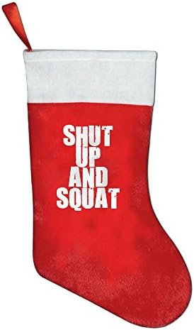 Shut Up And Squat Christmas Stockings Hanging Sack Sock Gift