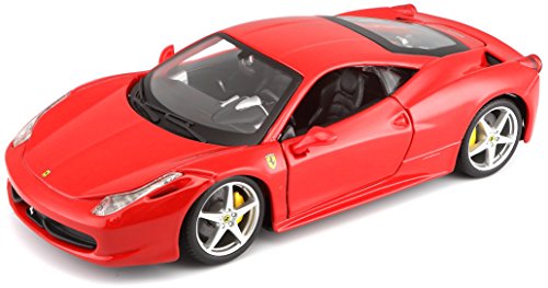 Bburago 1:24 Scale Ferrari Race and Play 458 Italia Diecast Vehicle (Colors May Vary)