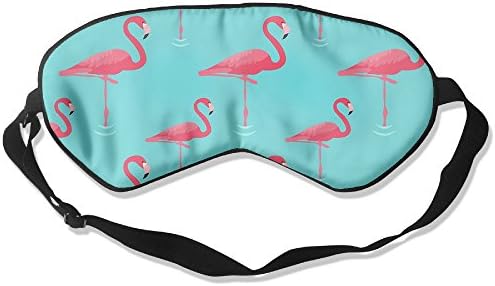 LaiER Red Flamingo Pattern Lightweight Goggles Blinders Silk Eye Sleeping Mask Soft Cover Eye Shade Plane Blindfold