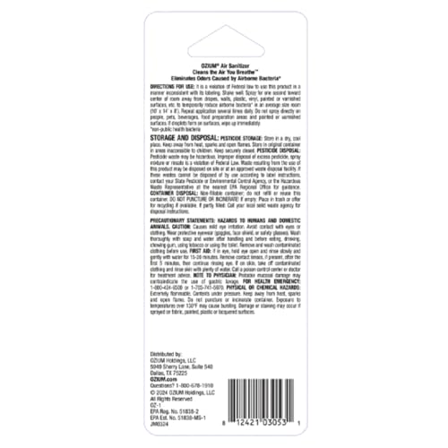 Ozium 0.8 oz. Air Sanitizer & Odor Eliminator for Homes, Cars, Offices and More, Original Scent