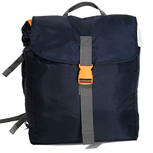 mimish N-Pack Roll Up Sleeping Bag and Backpack, Includes 3 Storage Pockets, Pirate Blue/Golf Green