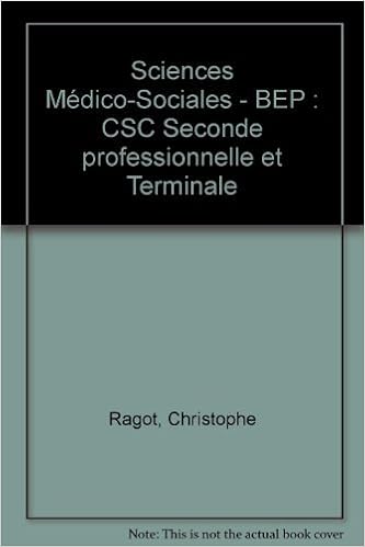Amazonfr Sciences Médico Sociales Bep Csc Seconde - 