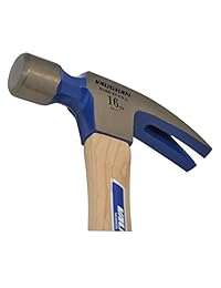 Vaughan 99 16 Ounce Professional Rip martillo, Cara lisa, Blanco Mango de nogal.