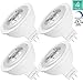 Luxrite LED MR16 Bulb, 12V, 7W (50W Equivalent), 2700K Warm White, 25 Degree Narrow Spotlight, 500 Lumens, Dimmable, GU5.3 LED Bulb, UL Listed, Pack of 4