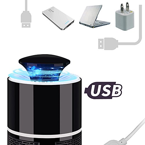 BBTshop Robot Mosquito Killer Lamp - Household Mute Non-Radiation Physical Mosquito Repellent Lamp -Safe Low Noise (Black)