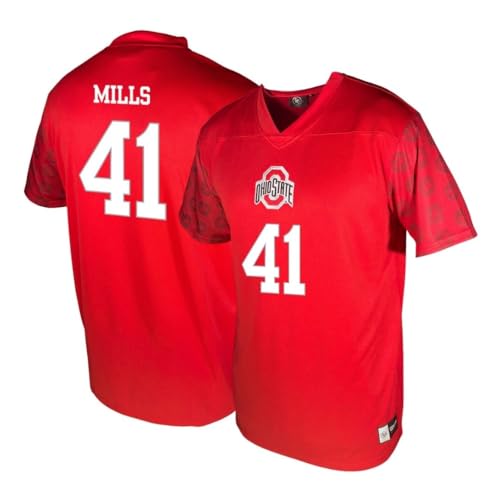 Genuine Collective Grant Mills - 41 Ohio State Buckeyes Nil Football Jersey, Red