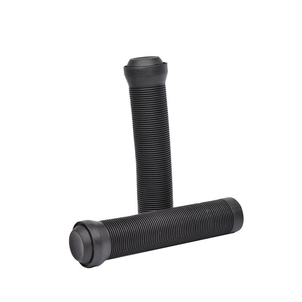 Team Dogz Bicycle Handlebar Grips, Non-Slip Soft Rubber Cycling Grips, Waterproof for MTB BMX Cycle Road Mountain Bike Multi Coloured Rainbow (1 Pair) (Black)