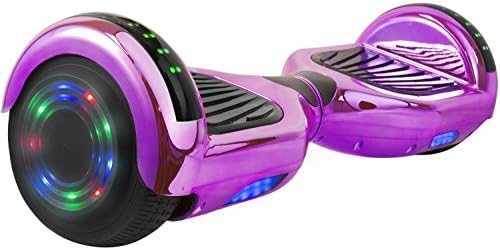 WorryFree Gadgets Hoverboard Self Balancing Electric Scooter with Bluetooth Speaker UL2272 Certified LED Lights Hover Board