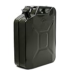 Smart-Home 20L 5 Gallon Steel Gas Fuel Tank NATO Style Jerry Can With Nozzle Spout & Petrol Tight [Military Green, 18.5" (L) x 14" (W) x 6.7" (D)]