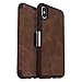 OTTERBOX STRADA SERIES Case for iPhone Xs Max - Retail Packaging - ESPRESSO (DARK BROWN/WORN BROWN LEATHER)