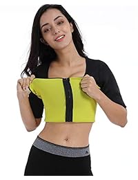 Valentina - Camiseta térmica para mujer, neopreno, para adelgazar, para entrenamiento, para sauna, quemador de grasa, mejor entrenador para pérdida de peso, color negro con cremallera frontal