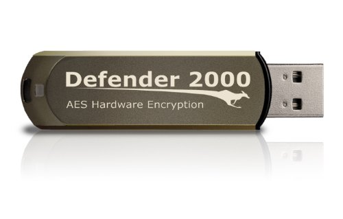 Kanguru 4GB Defender 2000 Flash Drive Secure USB 2.0 Fips 140-2 Encrypted Flash Drive (KDF2000-4G)