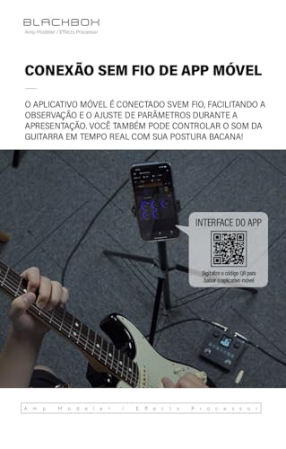 M-VAVE Pedal processador multiefeitos para guitarra, com mais de 80 efeitos embutidos, modelagem de amplificador 44,1 KHz / 24 bits 6 + 1 efeitos simultâneos, bateria recarregável integrada BLACKBOX