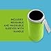 6 Pack - Glass Water Bottles with Multi-Color Neoprene Sleeves, 18 oz Capacity, Kombucha, Smoothies, Juice, Reusable, Back to School, by California Home Goods