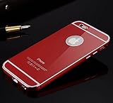 iPhone 6 Case, Maxbomi - RED Aluminum Metal Bumper Frame Slim Fit Protective Skin & Acrylic Back r Protection Cover Cases Shockproof for iPhone 6 (4.7 inch)