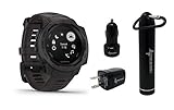 Garmin Instinct Rugged GPS Watch and Wearable4U Ultimate Power Pack Bundle (Graphite)