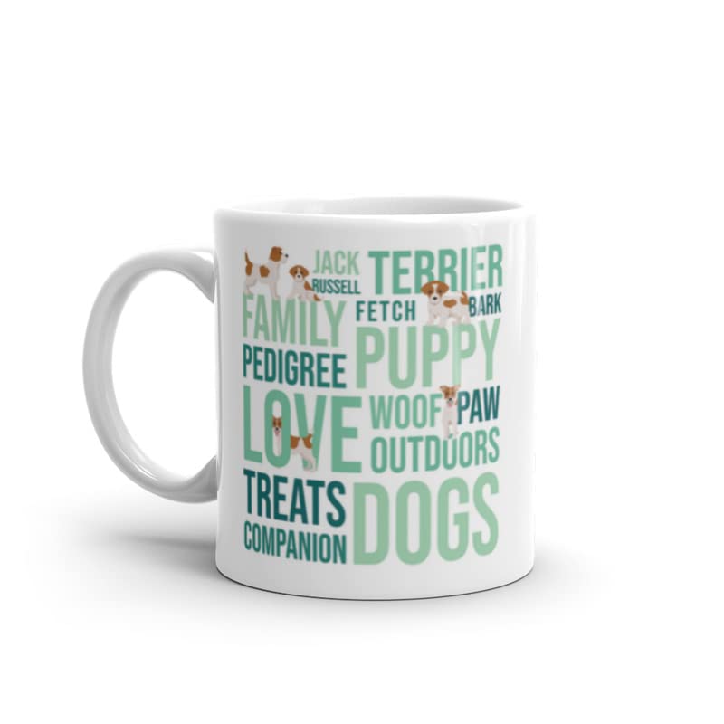 DV DESIGN 1 x Jack Russell Terrier Mug - Dog Pet Animal Puppy Kids Men Women Words Breed Drinks Thoughts Coffee Tea Ceramic Gift #78725