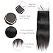 Beauhair Straight Hair Bundles with Closure Brazilian Straight Virgin Hair 3 Bundles with Lace Closure Free Part Human Hair Extensions Natural Black Color (16/18/20+16 Inch, Bundles with Closure)