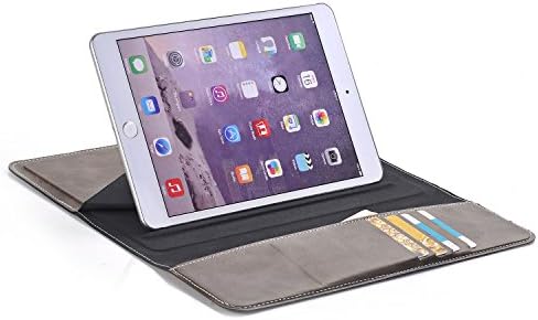 9.7” Ultra Slim Leather Tablet sleeve with Stand function and Card Slots, for iPad Pro 9.7, iPad Air / Air2 and iPad 2 / 3 / 4 / 5; Kindle Fire and E-reader –Light Grey
