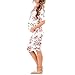 Women's Ruched Maternity Dress by Mother Bee - Made in USA (Small, Floral Island Ivory)