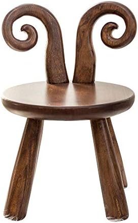 Bycws Children's Stool, Modern Minimalist Fashion Personality Non-Slip Designer Chair Solid Wood Animal Zodiac wash Children's Bench Small Bench