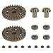 YANSHON Upgrade Parts Motor Driving Gear Wltoys Metal Gear 12T 24T 30T Motor Driving Gear Metal Differential Gear Set for WLtoys 12428 12423 RC Car (16Pcs, 8Pcs/Set)
