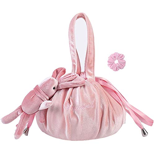 Drawstring Makeup Bag - Lazy Cosmetic Bag Velvet Drawstring Travel Cosmetic Bag Portable Travel Makeup Pouch Magic Toiletry Bag for Womens Girls