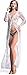 The Victory of Cupid plus size lace long coat Long Gown Jacket Nightwear, Small, White