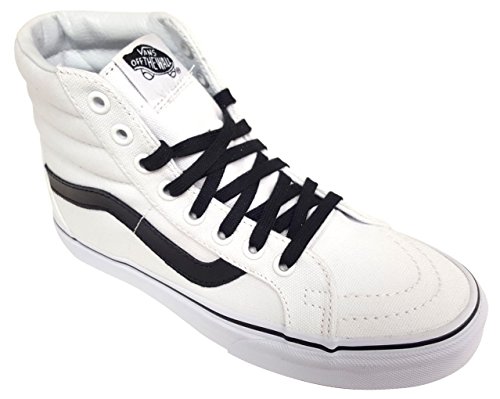 Vans Men Shoes SK8-Hi Reissue (Canvas) True White/Black Sneakers (5.5 Men/ 7.0 Women)