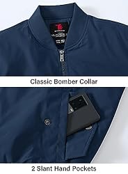 BGOWATU Men's Jacket Windproof Quilted Bomber