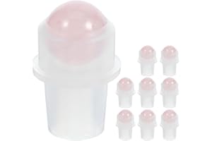 NUOBESTY Essential Oil Roller Bottles 9Pcs Jade Roller Balls for 10Ml Sturdy Construction for Home and Spa