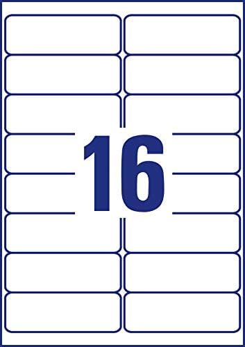 AVERY Zweckform LR7162-100 Labels 99.1 x 33.9 mm 1,600 Address Labels on 100 Sheets Self-Adhesive Printable Matte Paper 100% Recycled Paper Blue Angel Natural White - Image 3
