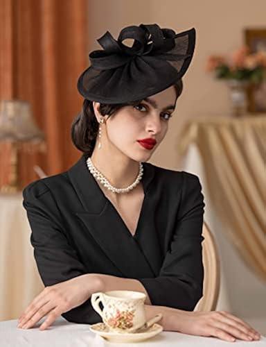 Zivyes Black Fascinators for Women Tea Party Hats Kentucky  display picture 3