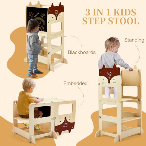Labebe Large Children's Observation Tower, Montessori Tower 1-3 Years, 3 in 1 Observation Tower