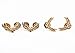 yueton 2 Pairs Metal Wheat Brooch Suit Shirt Collar Decoration Parts