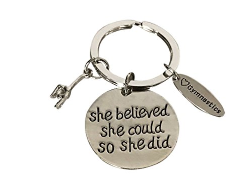image for The Infinity Collection Gymnastics Keychain- She Believed She Could So