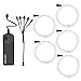 ZITRADES EL Wire Kit 5 by 1M, Portable Neon Lights for Parties, Electric Forest, Halloween, Blacklight Run, DIY Decoration, Christmas (Ice Blue)