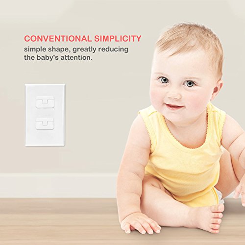 Outlet Plug Cover, PRObebi Baby Safety Plug Covers, Socket Cover No Easy to Remove by Children Keep Prevent Baby from Accidental Shock Hazard, 60 Pack White