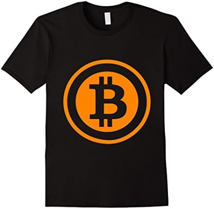 Mens Bitcoin Logo 2017 Tshirt Large Black