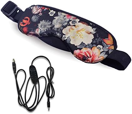 YHSUN Temperature Control Heat Steam Cotton Eye Mask Dry Tired Compress USB Hot Pads (Flowers)
