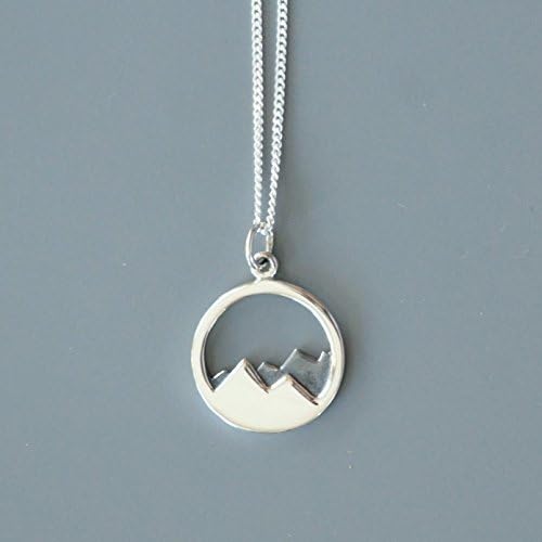 Sterling silver mountain range necklace, Traveler's necklace, Montana
