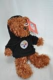 PITTSBURGH STEELERS OFFICIAL NFL LOGO 8IN SPECIAL FABRIC PLUSH HOODIE TEDDY BEAR