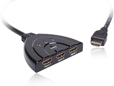 kreya,3 Port High Speed HDMI Switch HUB with 50 CM pigtail cable: Supports 1080p 3D up to 2,5Gbps 3 Port HDMI Switcher, 3 Input 1 Output HDMI Switcher Supports 4K, Full HD1080p, 3D,For HDTV,PC,Projector,PS3,Xbox,STB,Blu-ray DVD Players,4k TV