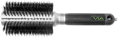Via Professional Tourmaline Natural Boar Bristle Round hair brush, Large by Via Salon