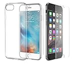 iPhone 7 Case and Screen Protector, Ol&Ol, TPU Gel Rubber Flexible Bumper Ultra Protective Case with Ventilate Dots and Anti-Finger Prints and iPhone7 Screen Protector Tempered Glass [9H Hardness]