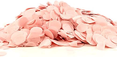 PINK Biodegradable Paper Confetti Round Circle Confetti 7 Ounce (200g, Pink) Confetti Kings
