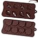 Bekith 6 Pack 8-Cavity Leaf Shape Silicone Mold Trays for Making Soap, Candle, Candy, Chocolate or Party Novelty Gift (Leaf Shape)